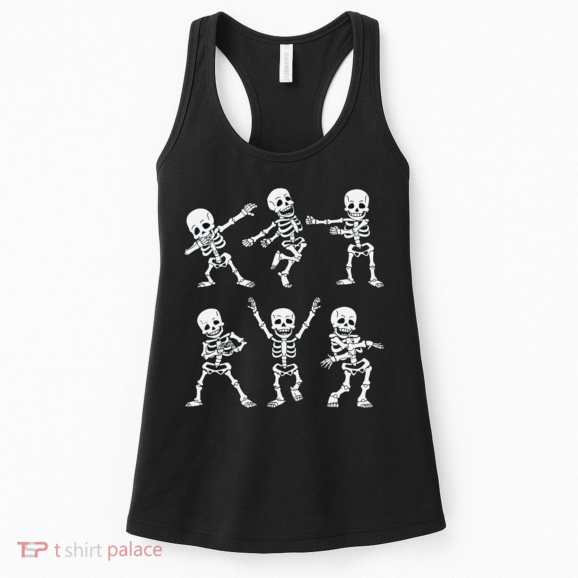 Dancing Skeletons Dance Challenge Boy Girl Kids Halloween Women's Tank Top