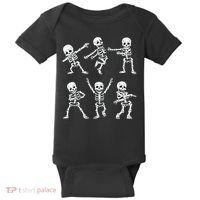 Dancing Skeletons Dance Challenge Boy Girl Kids Halloween Baby Bodysuit thumb 0