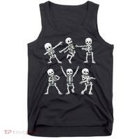 Dancing Skeletons Dance Challenge Boy Girl Kids Halloween Tank Top thumb 0