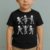 Dancing Skeletons Dance Challenge Boy Girl Kids Halloween Toddler T-Shirt thumb 2