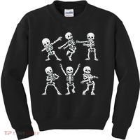 Dancing Skeletons Dance Challenge Boy Girl Kids Halloween Kids Sweatshirt thumb 0