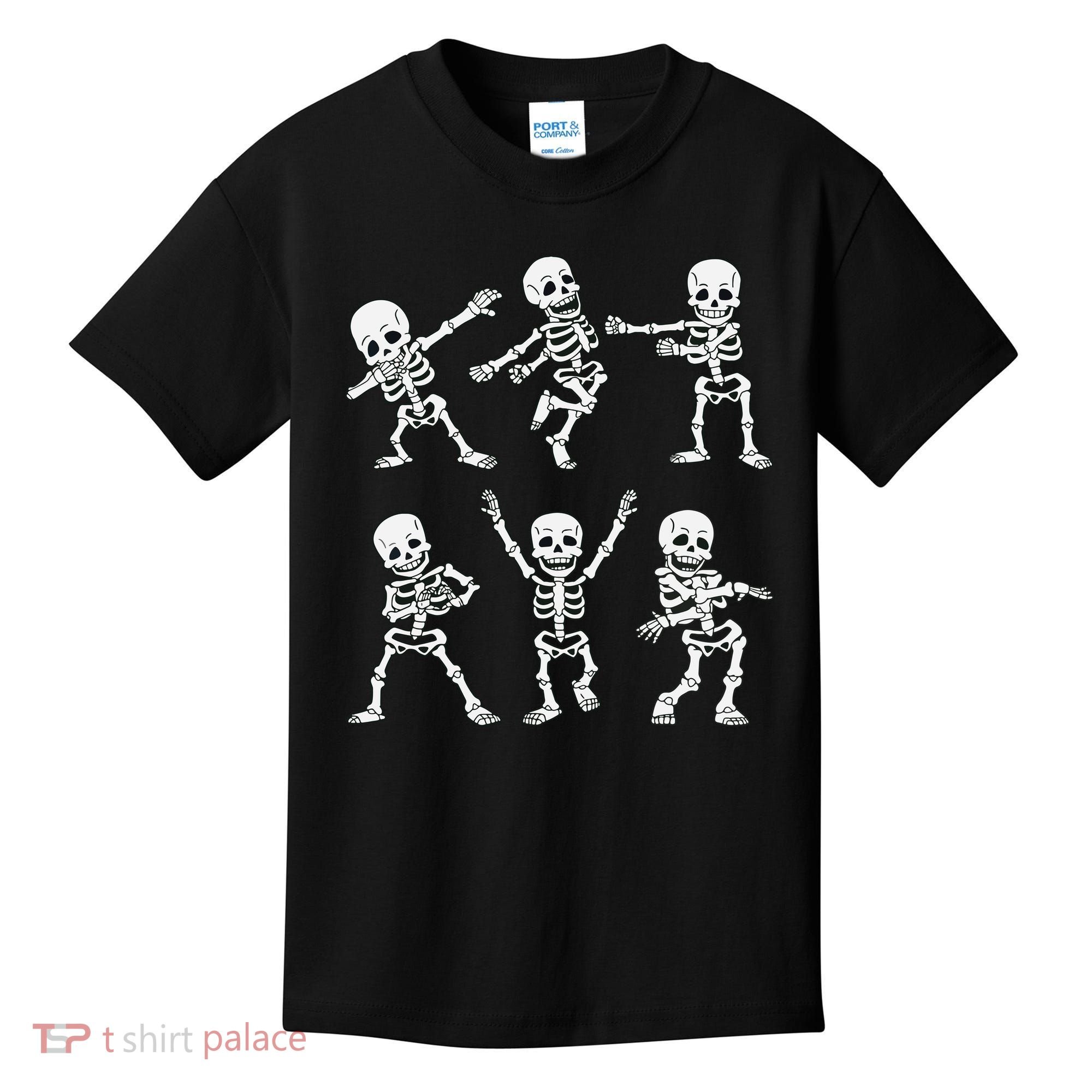 Dancing Skeletons Dance Challenge Boy Girl Kids Halloween Kids T-Shirt