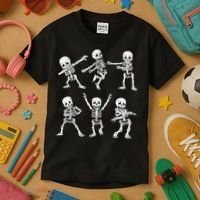 Dancing Skeletons Dance Challenge Boy Girl Kids Halloween Kids T-Shirt thumb 3