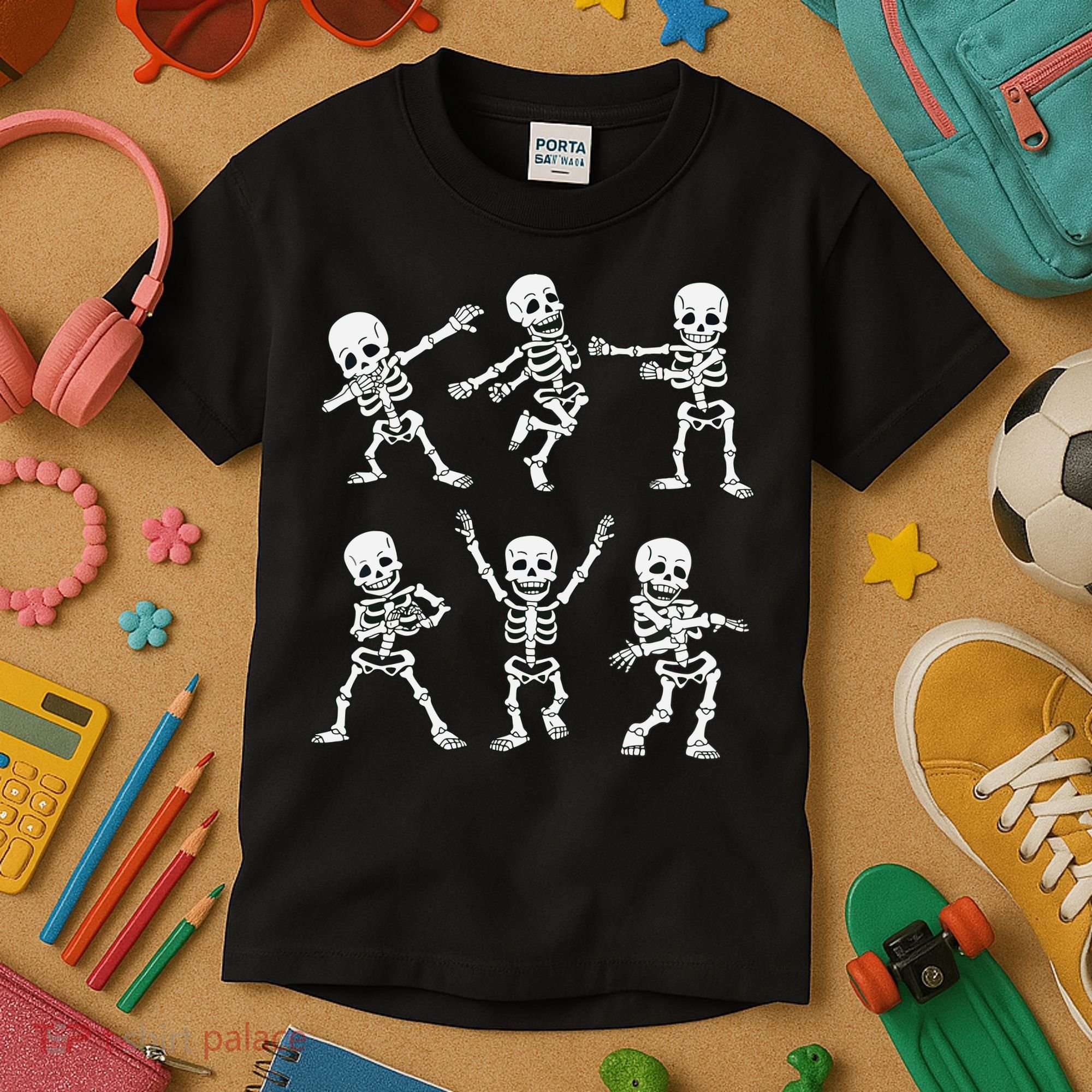 Dancing Skeletons Dance Challenge Boy Girl Kids Halloween Kids T-Shirt