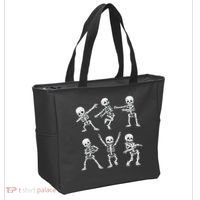 Dancing Skeletons Dance Challenge Boy Girl Kids Halloween Tote Bag thumb 2
