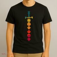 D.20 Shirt Dungeons Shirt Dice Sword Vintage T-Shirt thumb 3