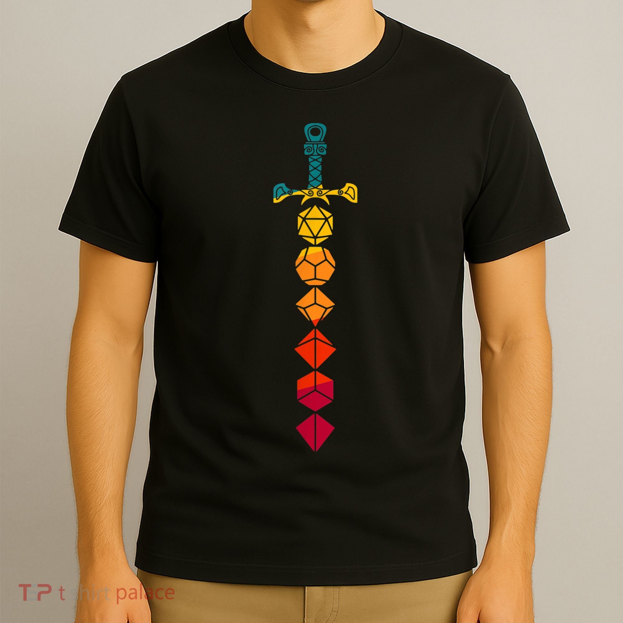 D.20 Shirt Dungeons Shirt Dice Sword Vintage T-Shirt
