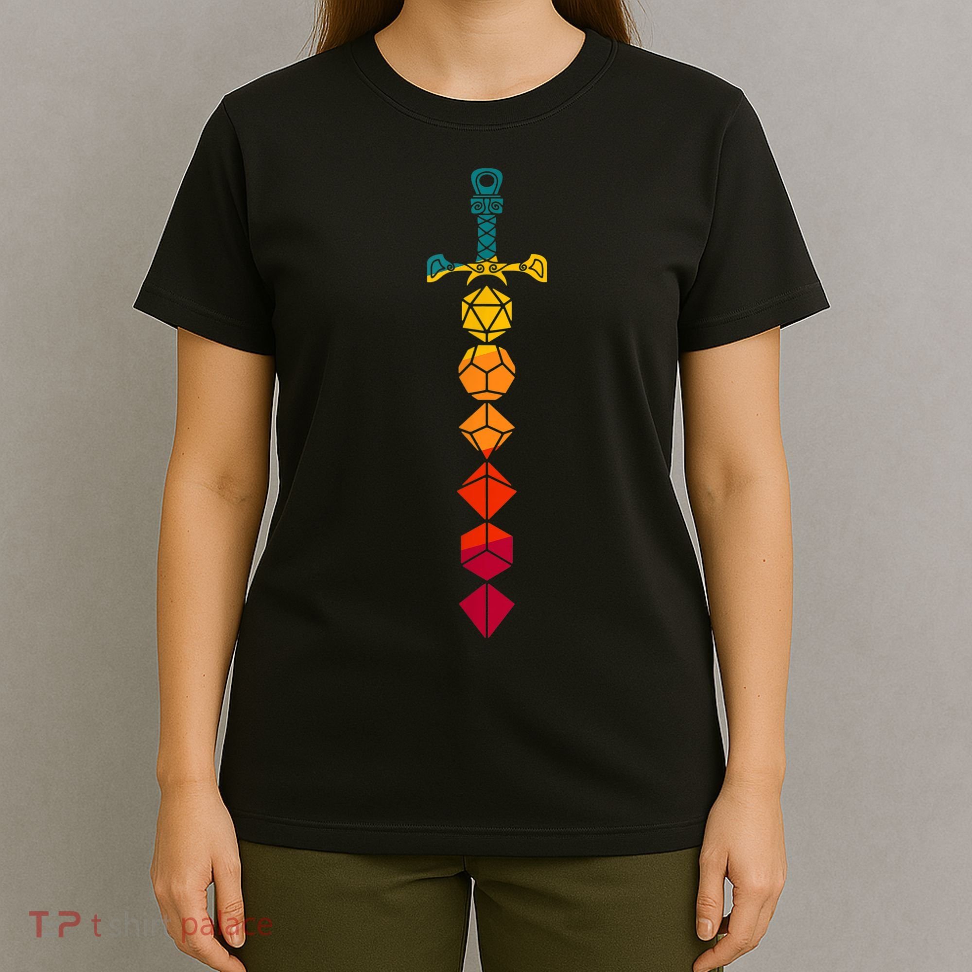 D.20 Shirt Dungeons Shirt Dice Sword Vintage T-Shirt