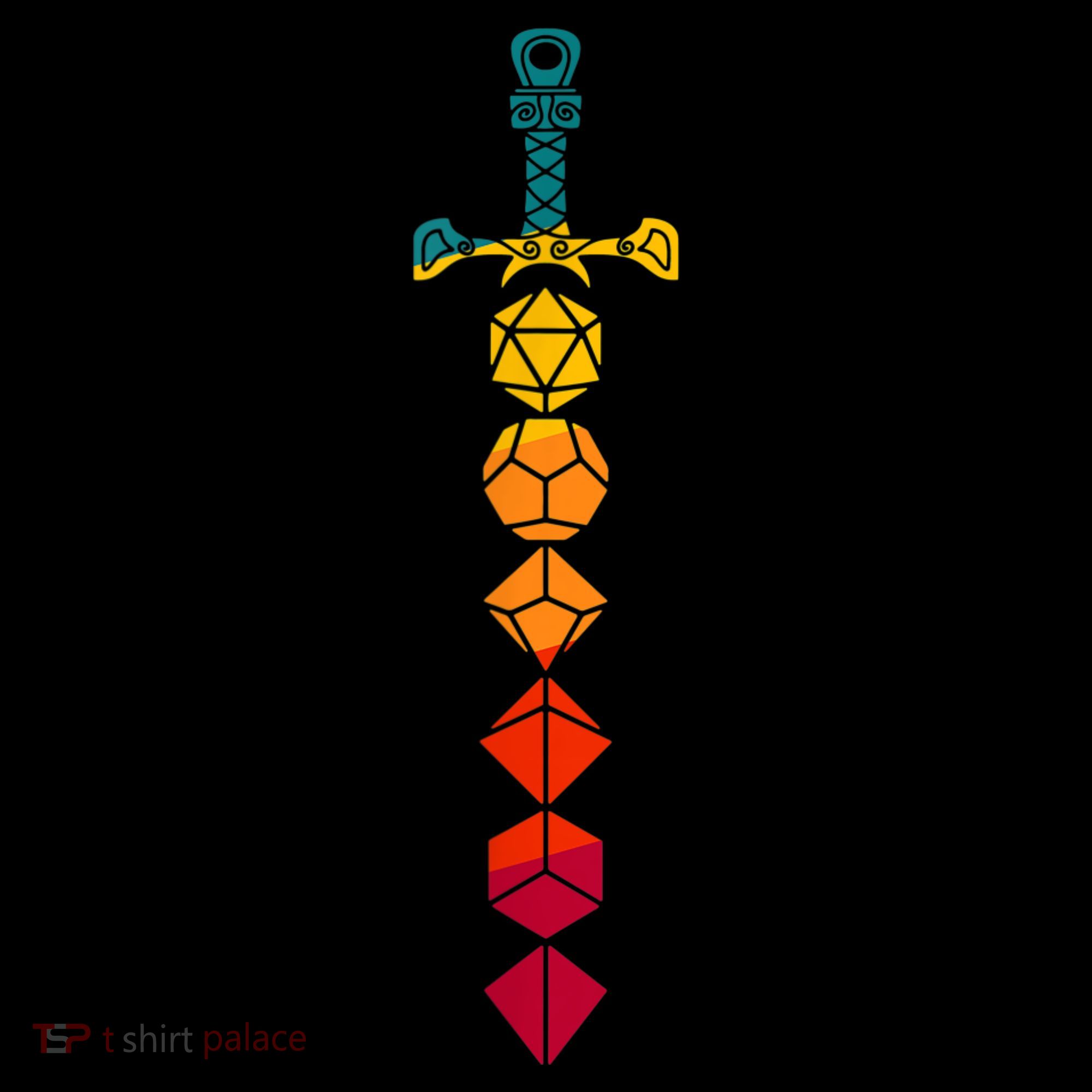 D.20 Shirt Dungeons Shirt Dice Sword Vintage T-Shirt