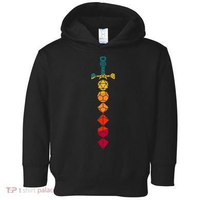D.20 Shirt Dungeons Shirt Dice Sword Vintage Toddler Hoodie