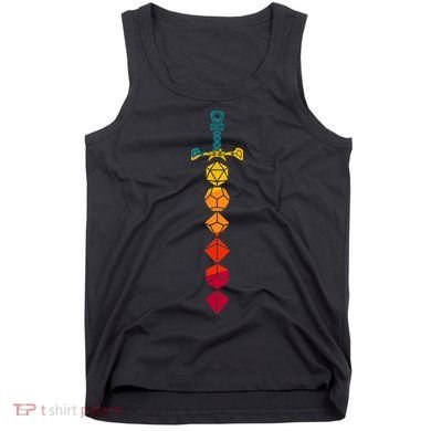 D.20 Shirt Dungeons Shirt Dice Sword Vintage Tank Top