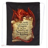 Dragon Shirt Do Not Meddle In The Affairs Of Dragons Gift Drawstring Bag thumb 0