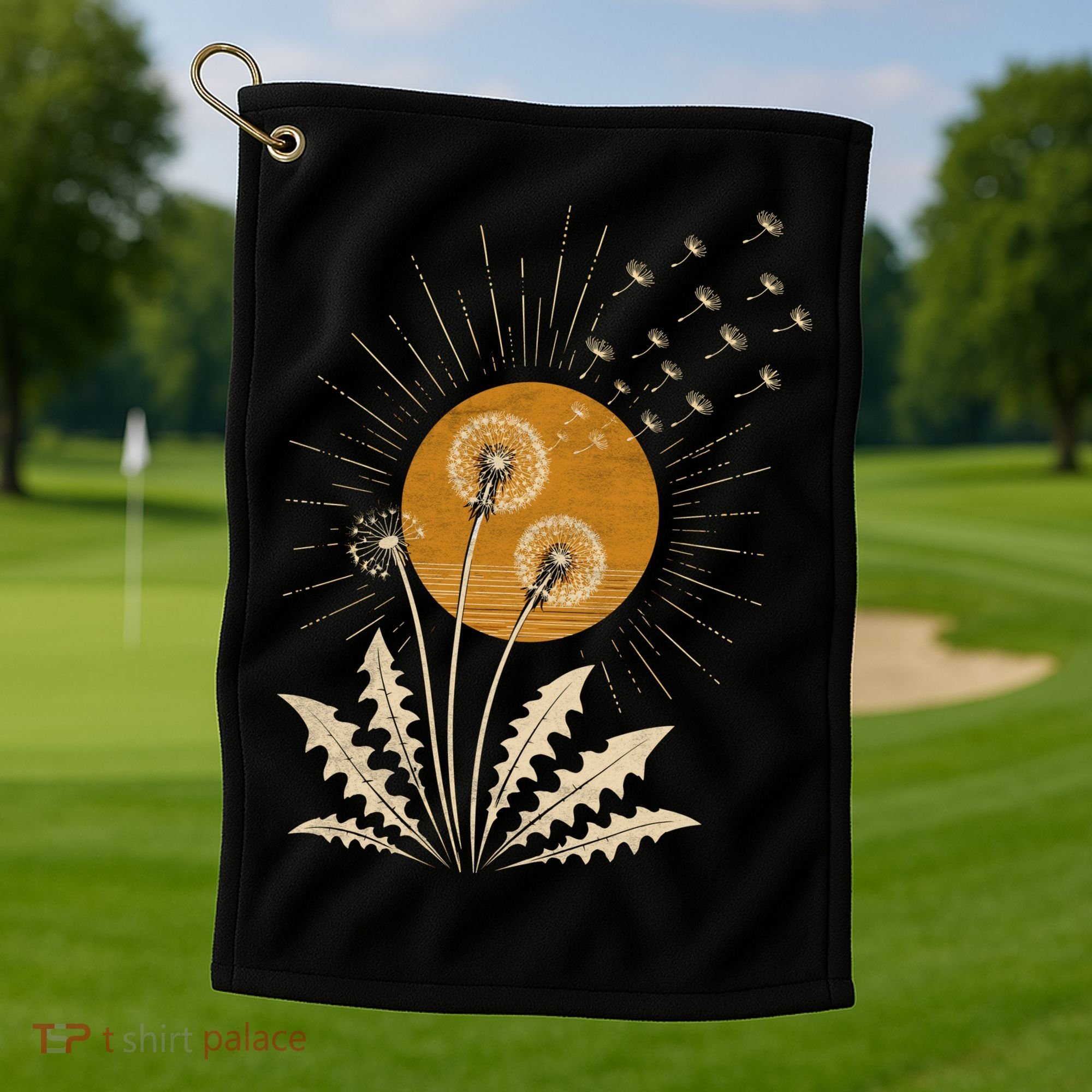Dandelion Sun Golf Towel