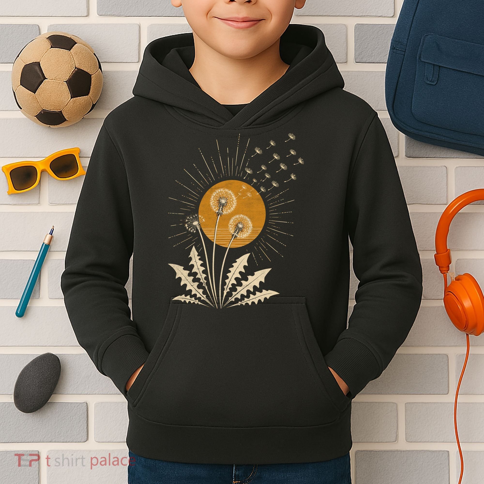 Dandelion Sun Kids Hoodie