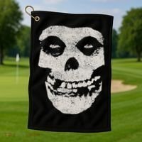 Distressed Skull Golf Towel thumb 1