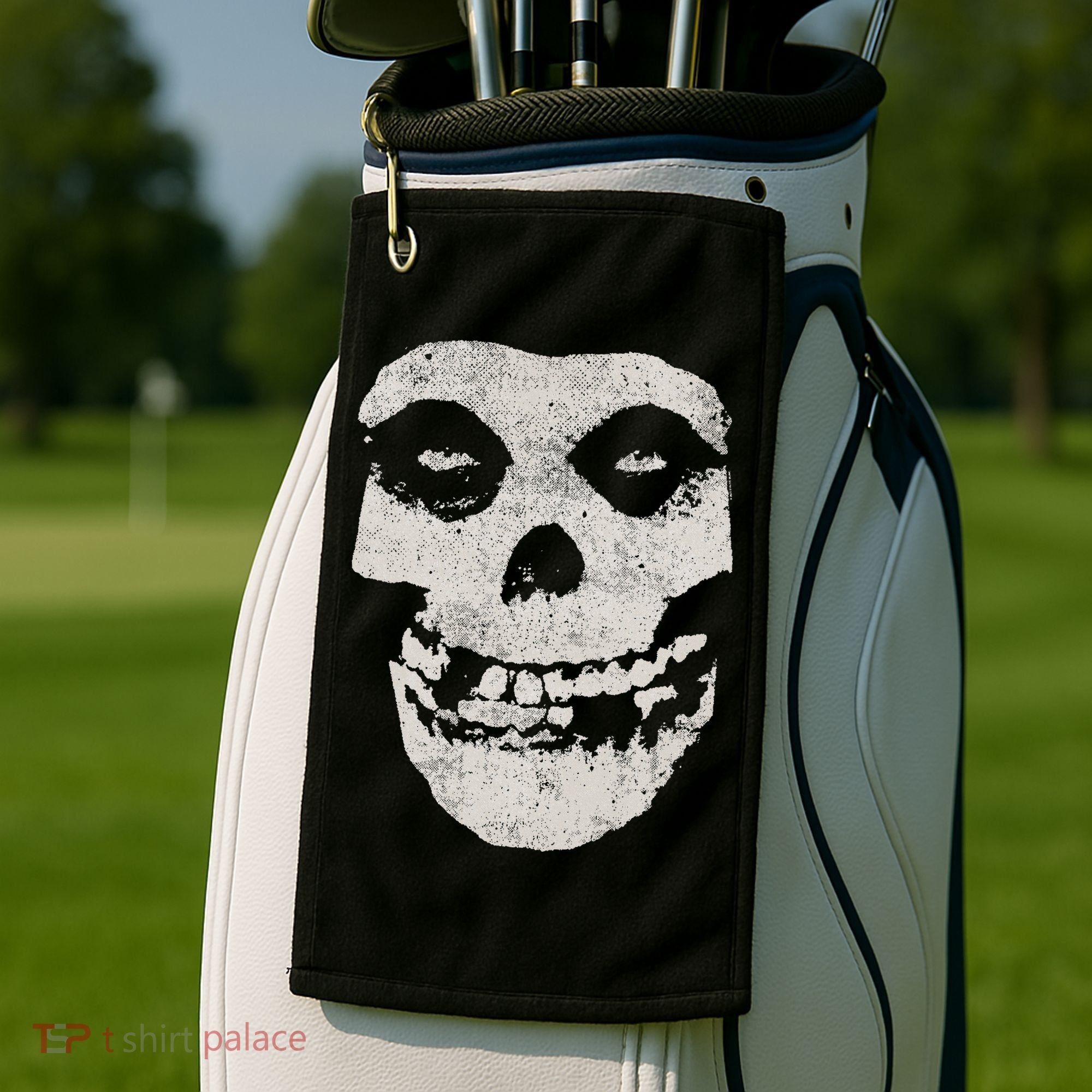 Distressed Skull Golf Towel