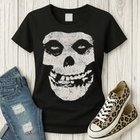 Distressed Skull Women's T-Shirt thumb 3