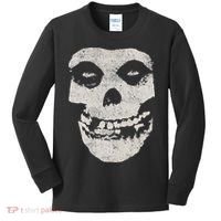 Distressed Skull Kids Long Sleeve Shirt thumb 0