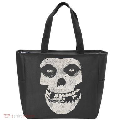 Distressed Skull Tote Bag