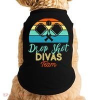 Drop Shot Divas Funny Pickleball Team Cool Gift Doggie Tank thumb 0