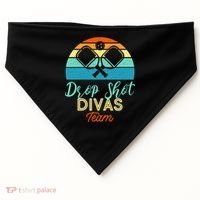 Drop Shot Divas Funny Pickleball Team Cool Gift USA-Made Doggie Bandana thumb 0