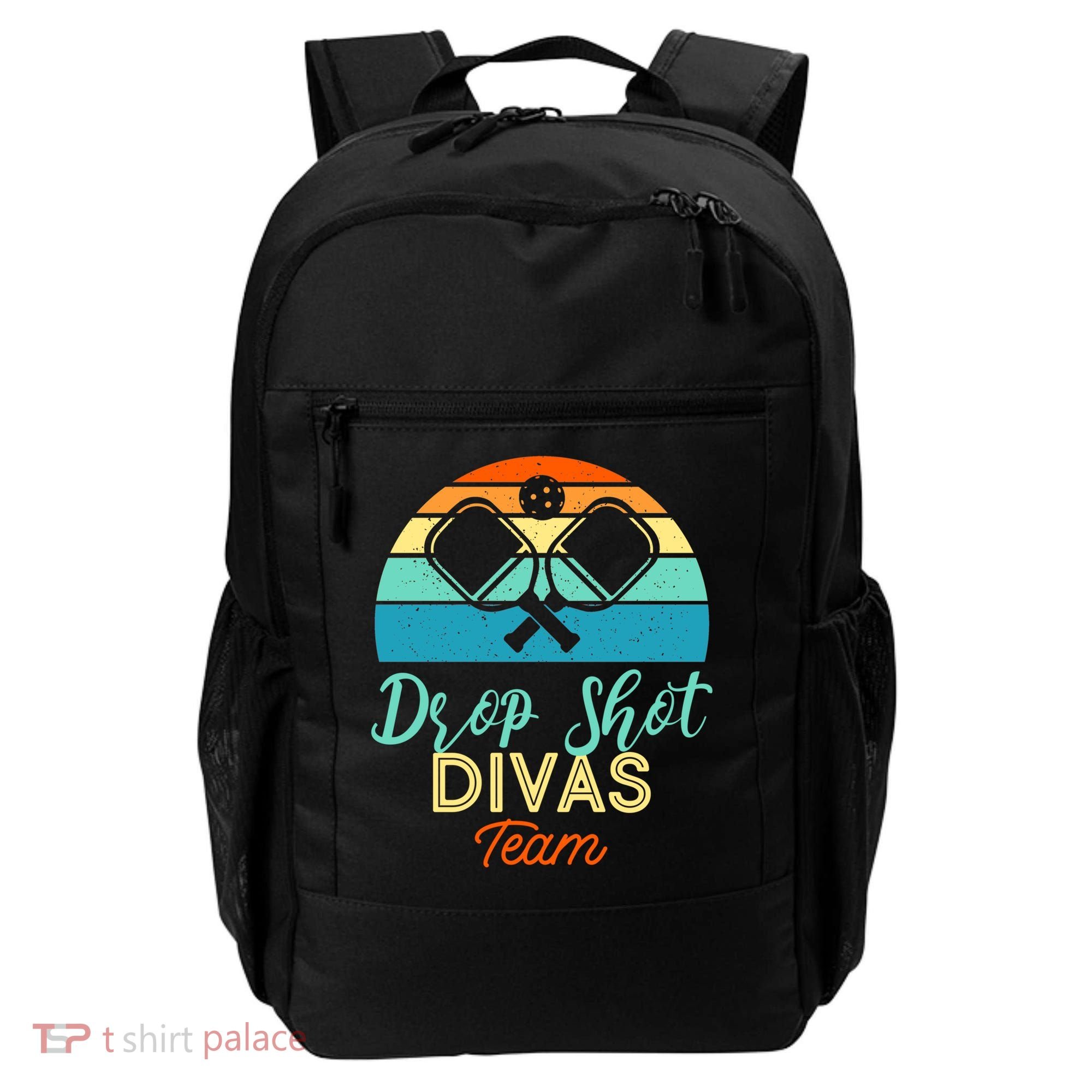Drop Shot Divas Funny Pickleball Team Cool Gift Backpack