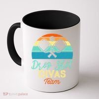 Drop Shot Divas Funny Pickleball Team Cool Gift Coffee Mug thumb 0
