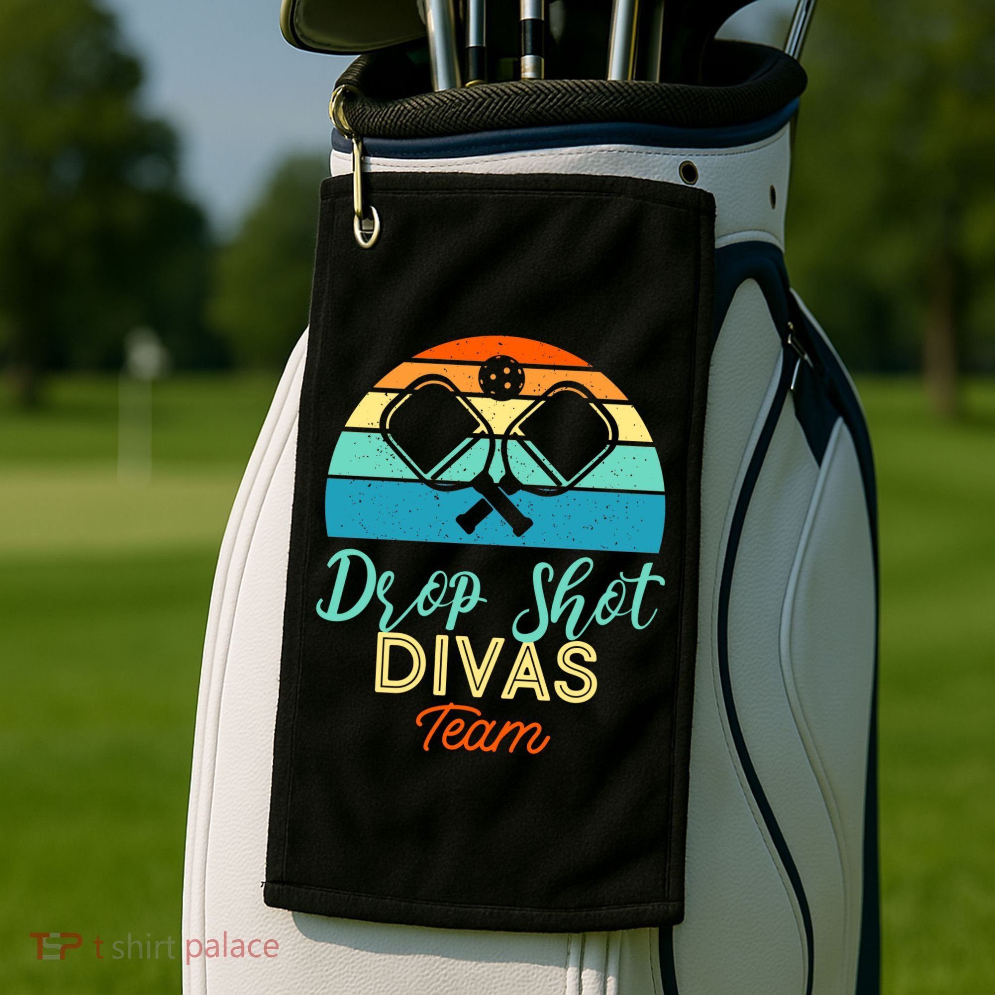 Drop Shot Divas Funny Pickleball Team Cool Gift Golf Towel