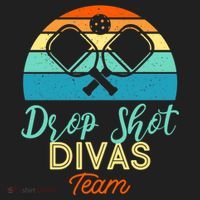Drop Shot Divas Funny Pickleball Team Cool Gift Golf Towel thumb 3