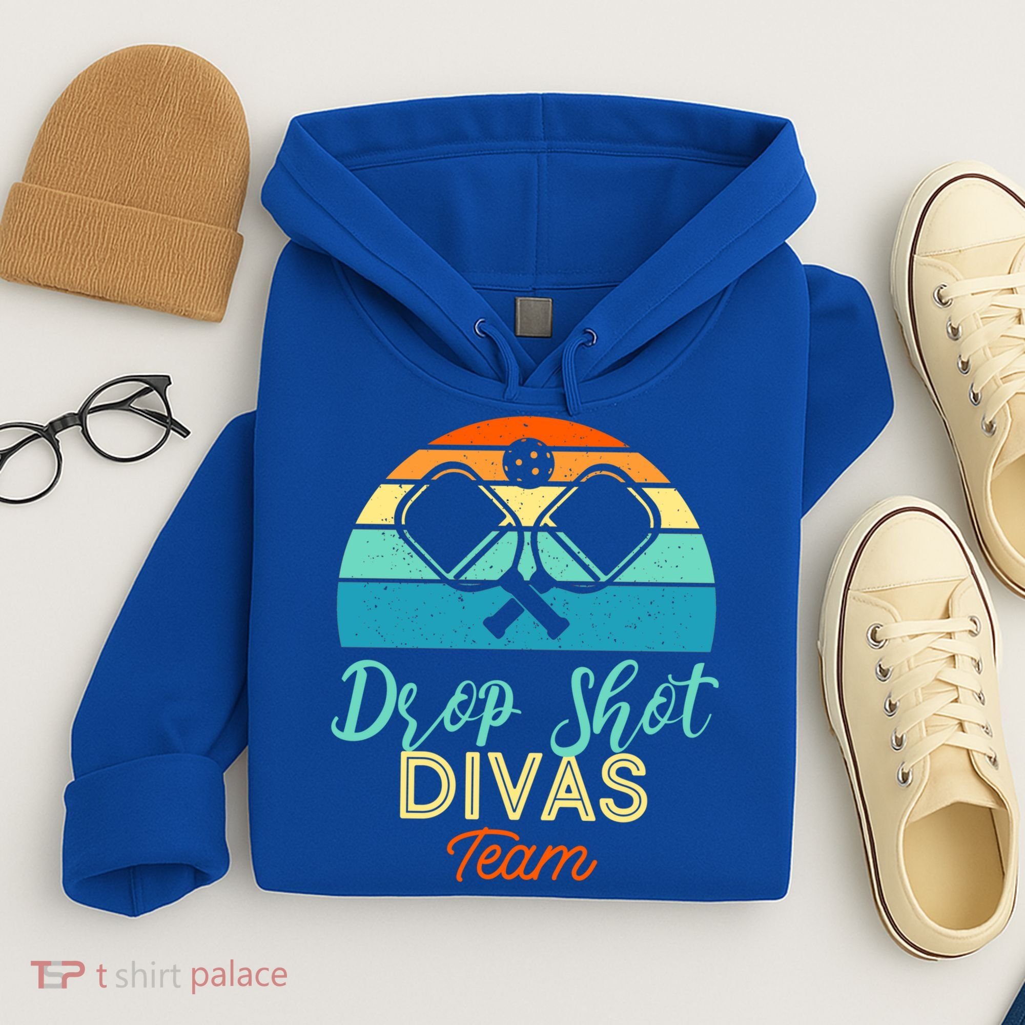 Drop Shot Divas Funny Pickleball Team Cool Gift Hoodie