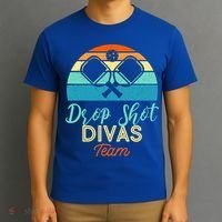 Drop Shot Divas Funny Pickleball Team Cool Gift T-Shirt thumb 3