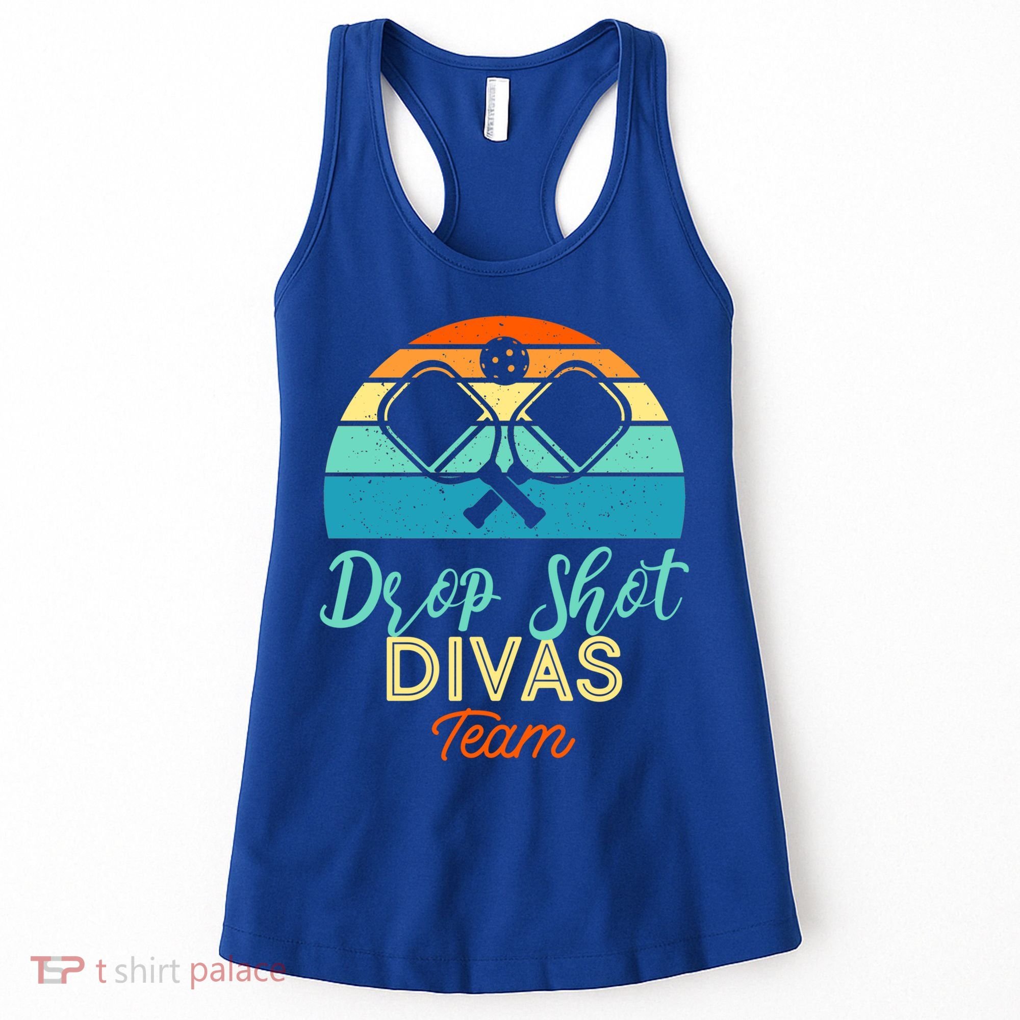 Drop Shot Divas Funny Pickleball Team Cool Gift Women's Tank Top