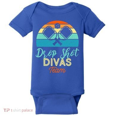 Drop Shot Divas Funny Pickleball Team Cool Gift Baby Bodysuit