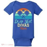 Drop Shot Divas Funny Pickleball Team Cool Gift Baby Bodysuit thumb 0