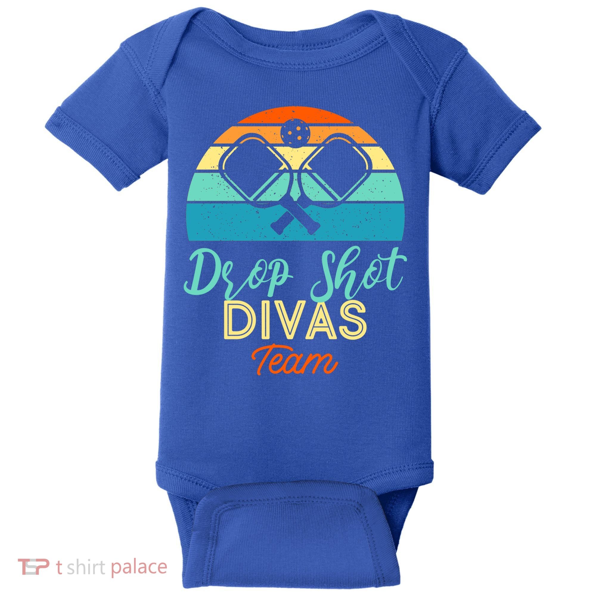 Drop Shot Divas Funny Pickleball Team Cool Gift Baby Bodysuit