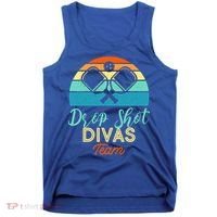 Drop Shot Divas Funny Pickleball Team Cool Gift Tank Top thumb 0