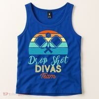 Drop Shot Divas Funny Pickleball Team Cool Gift Tank Top thumb 2