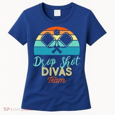 Drop Shot Divas Funny Pickleball Team Cool Gift Women's T-Shirt