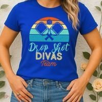 Drop Shot Divas Funny Pickleball Team Cool Gift Women's T-Shirt thumb 2