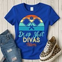 Drop Shot Divas Funny Pickleball Team Cool Gift Women's T-Shirt thumb 3