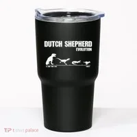 Dutch Shepherd Evolution Funny Dinosaur Dutchie K9 Dog Tumbler thumb 0