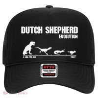 Dutch Shepherd Evolution Funny Dinosaur Dutchie K9 Dog Hat thumb 0