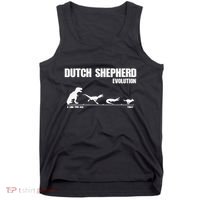 Dutch Shepherd Evolution Funny Dinosaur Dutchie K9 Dog Tank Top thumb 0