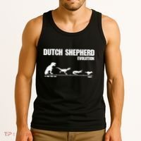 Dutch Shepherd Evolution Funny Dinosaur Dutchie K9 Dog Tank Top thumb 3