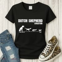 Dutch Shepherd Evolution Funny Dinosaur Dutchie K9 Dog Women's T-Shirt thumb 3