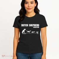 Dutch Shepherd Evolution Funny Dinosaur Dutchie K9 Dog Women's T-Shirt thumb 4