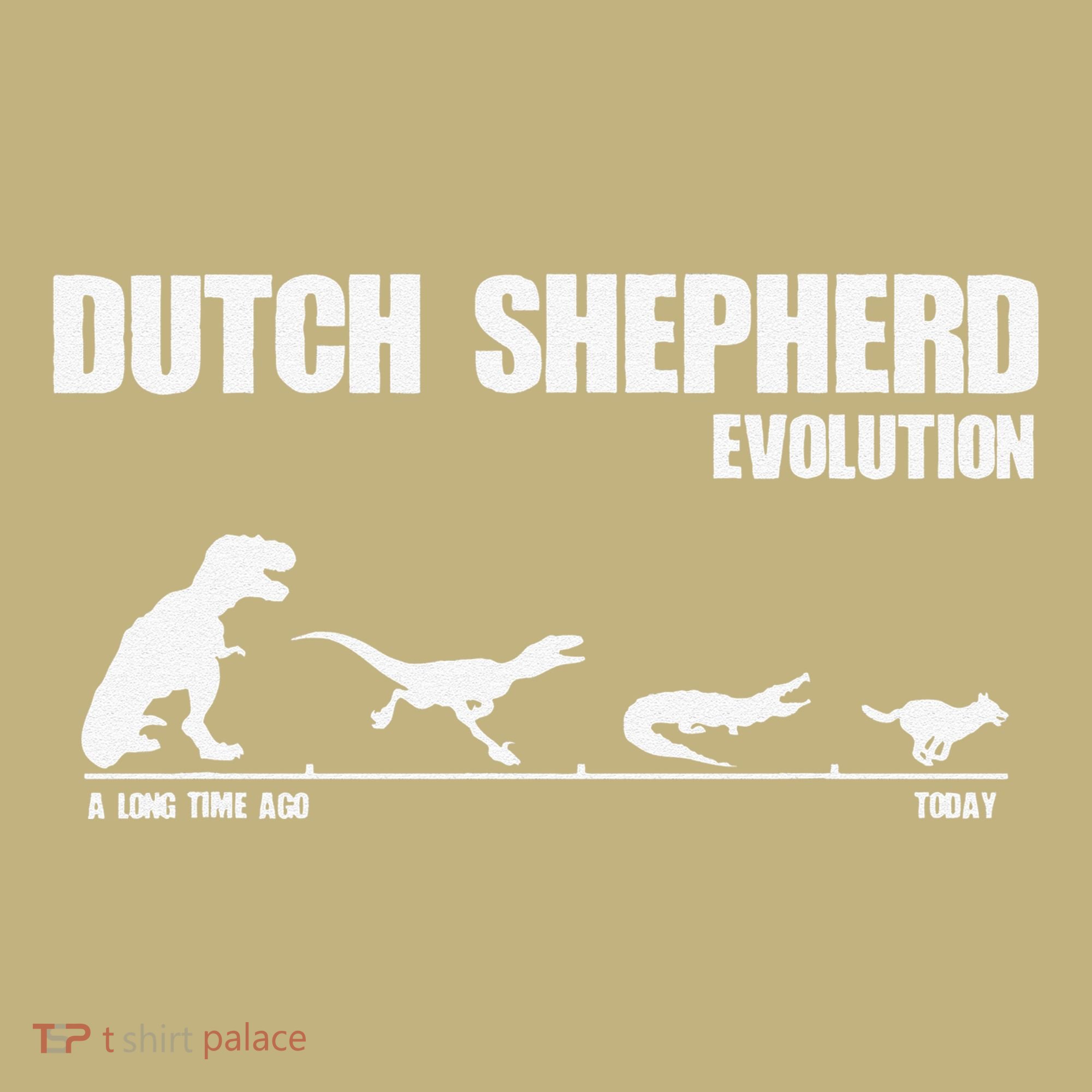 Dutch Shepherd Evolution Funny Dinosaur Dutchie K9 Dog Button