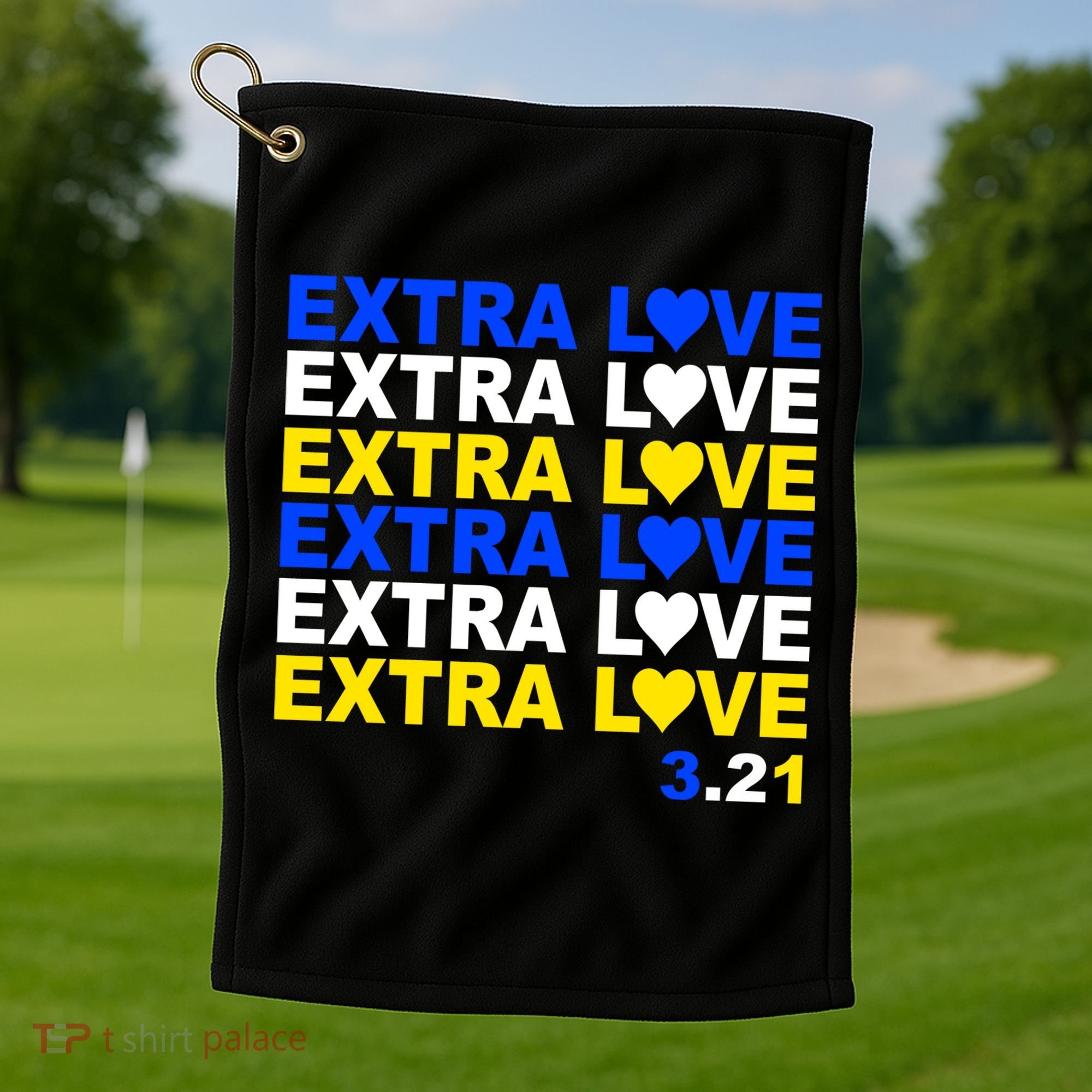 Down Syndrome Extra Love March 21st Golf Towel