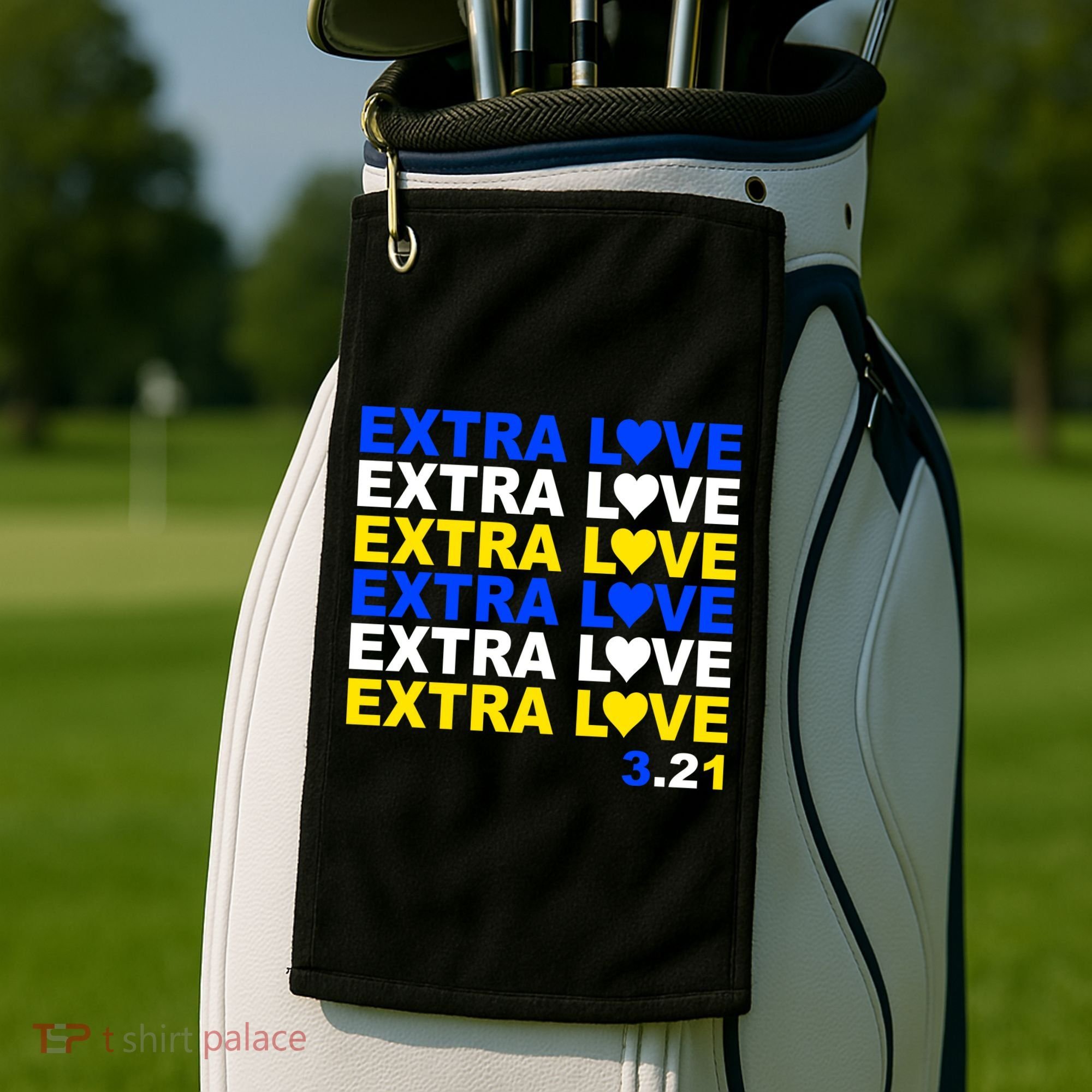Down Syndrome Extra Love March 21st Golf Towel