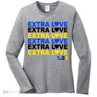 Down Syndrome Extra Love March 21st Women's Long Sleeve Shirt thumb 0